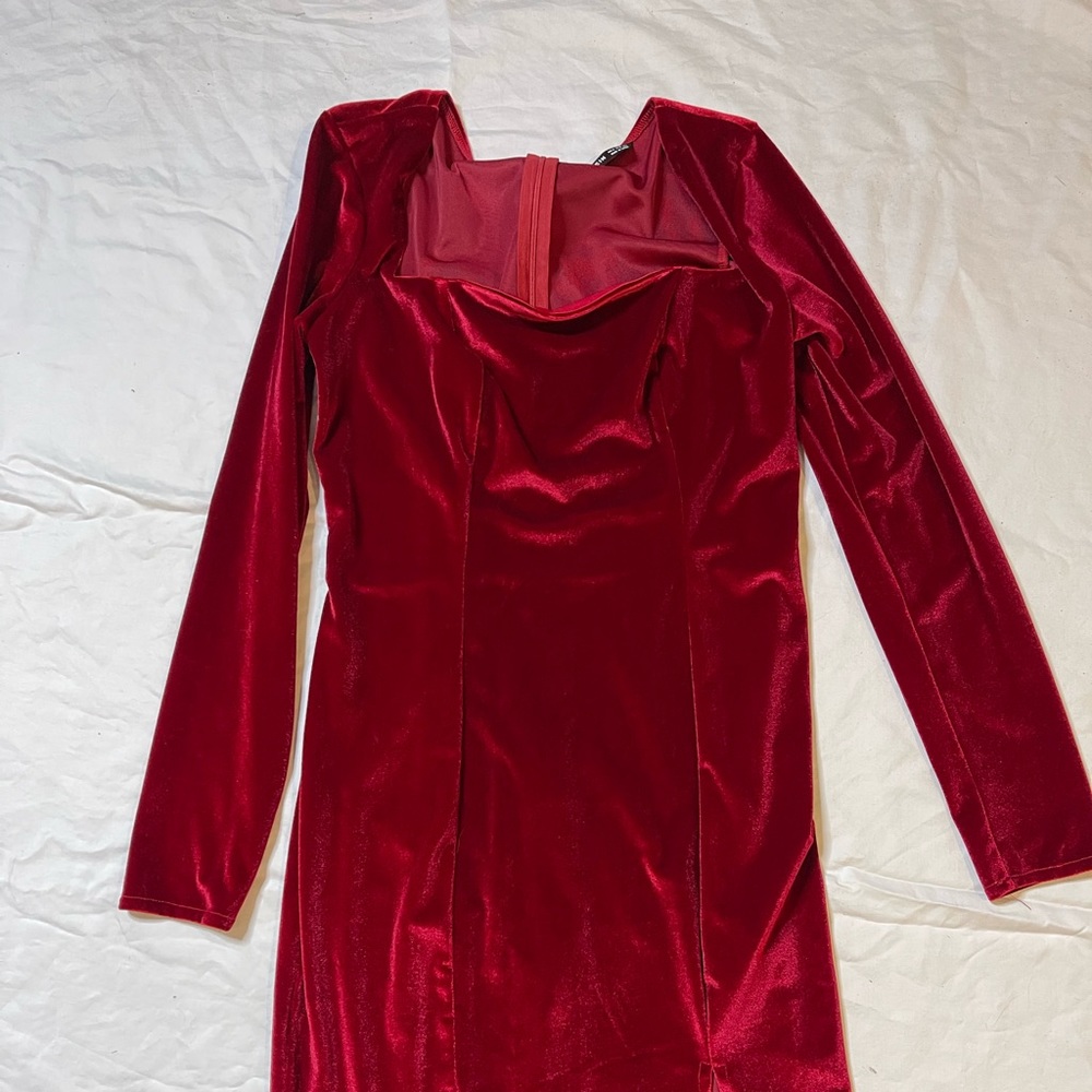 Red Velvet Mini Dress